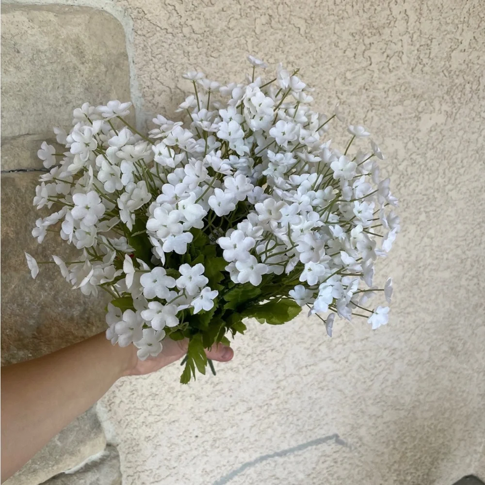 White flower stems